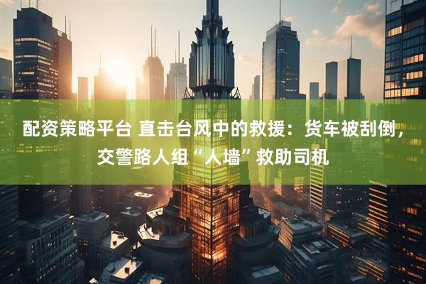 配资策略平台 直击台风中的救援：货车被刮倒，交警路人组“人墙”救助司机
