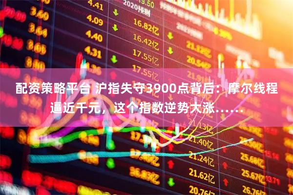 配资策略平台 沪指失守3900点背后：摩尔线程逼近千元，这个指数逆势大涨……