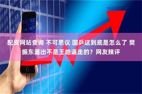 配资网站查询 不可思议 国乒这到底是怎么了 樊振东退出不是王皓逼走的？网友辣评