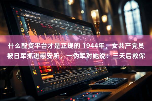 什么配资平台才是正规的 1944年，女共产党员被日军抓进慰安所，一伪军对她说：三天后救你